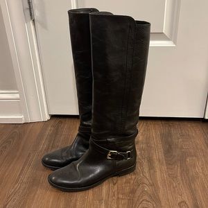 Coach Black Leather Riding Boots 8.5/9